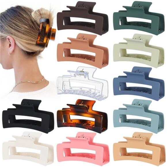 3.5" Square Jaw Clips – 12-Pack, Rectangular - Picture 1 of 7